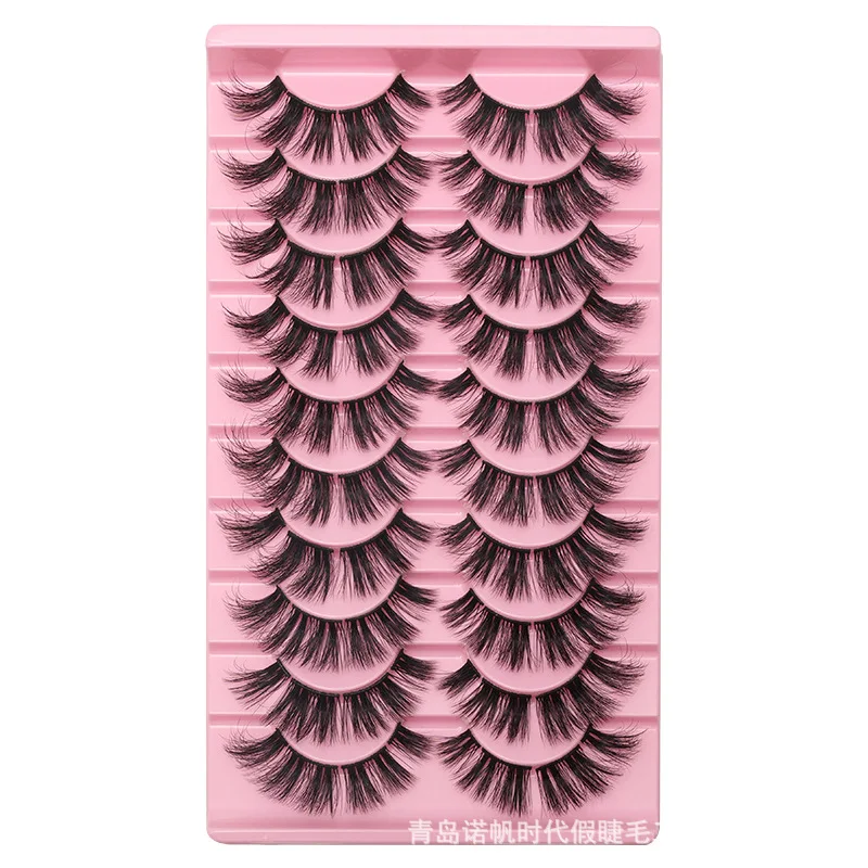 Cross-border false eyelashes thick long curly eyelashes European and American anti-mink eyelashes stage decoration false