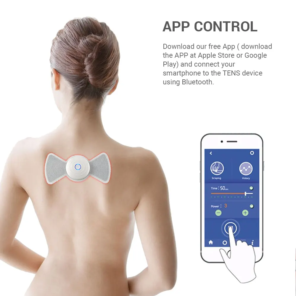 SUNMAS home clinic APP control electric therapy medical machine Amazon tens unit ems muscle stimulator pain relief usb device
