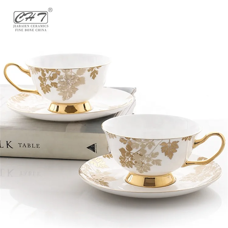Exquisite western personalized fine bone china coffee tea  unique cup and saucer