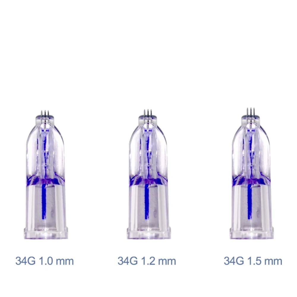 Nanosoft Microneedles Fillmed 3 pin Needle 34g 1.0mm 1.2mm 1.5mm Painless Needles