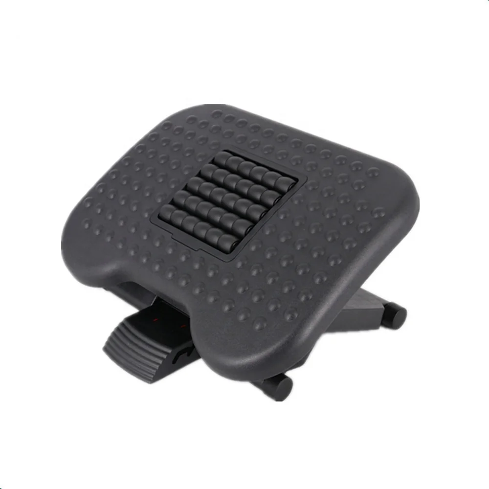 Angle height adjustable plastic massage  footrest foot rest