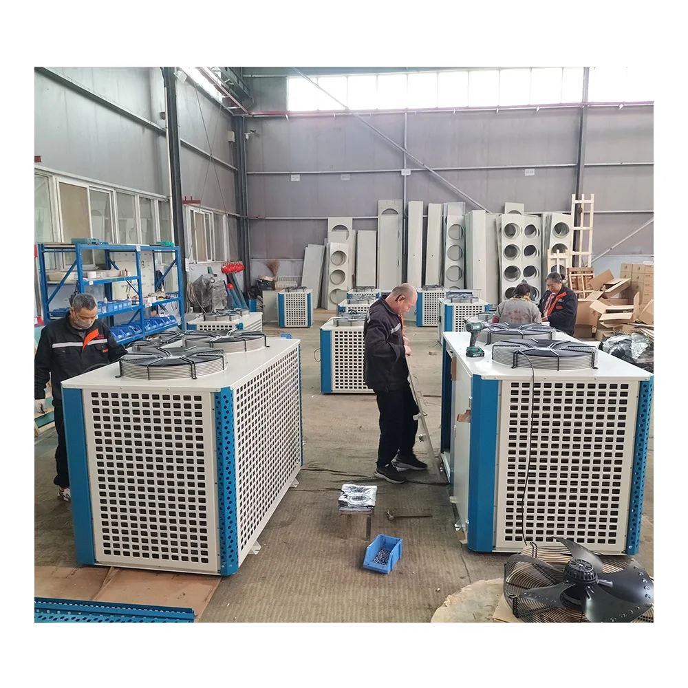 6HP7HP mini refrigerator U type Air Cooled Refrigeration Condenser solar Cooling system kitchen refrigerator for sale