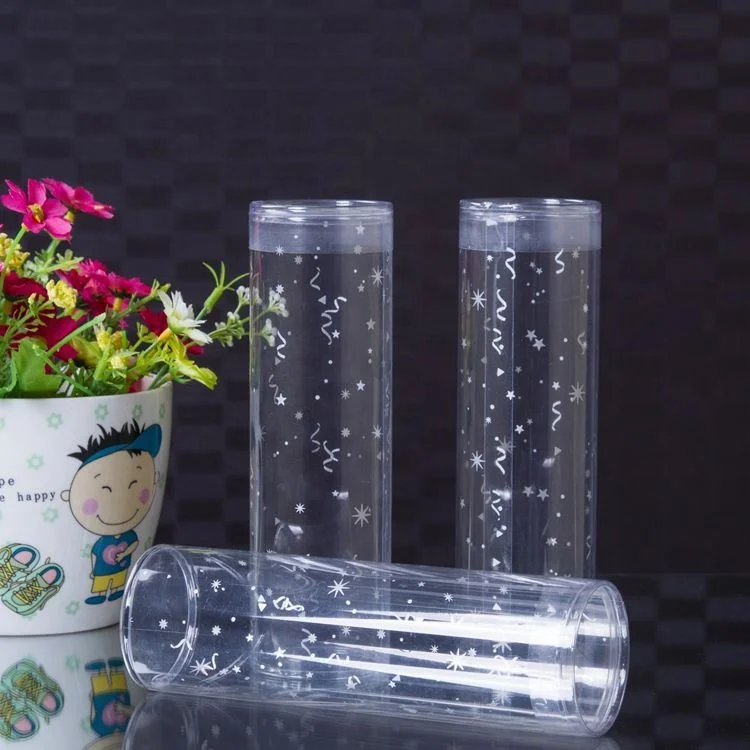 
Disposable plastic flower sleeve clear round flower pot 