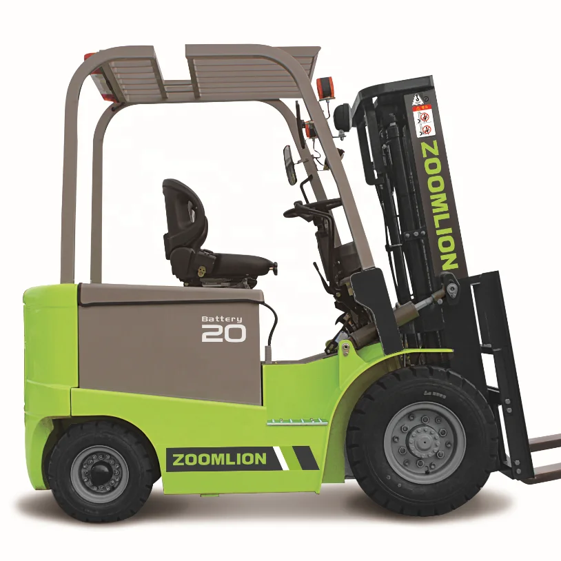 Zoomlion factory electric forklift truck FB20 2.0 ton battery fork lift Duplex 4 meters mast