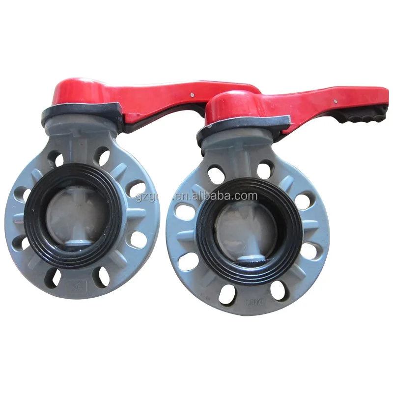 High temperature and corrosion resistant CPVC butterfly valvehandle butterfly valve