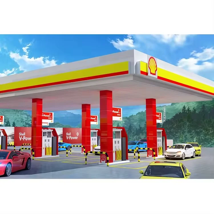 Steel Structure Gas Station Canopy for Fuel Stations