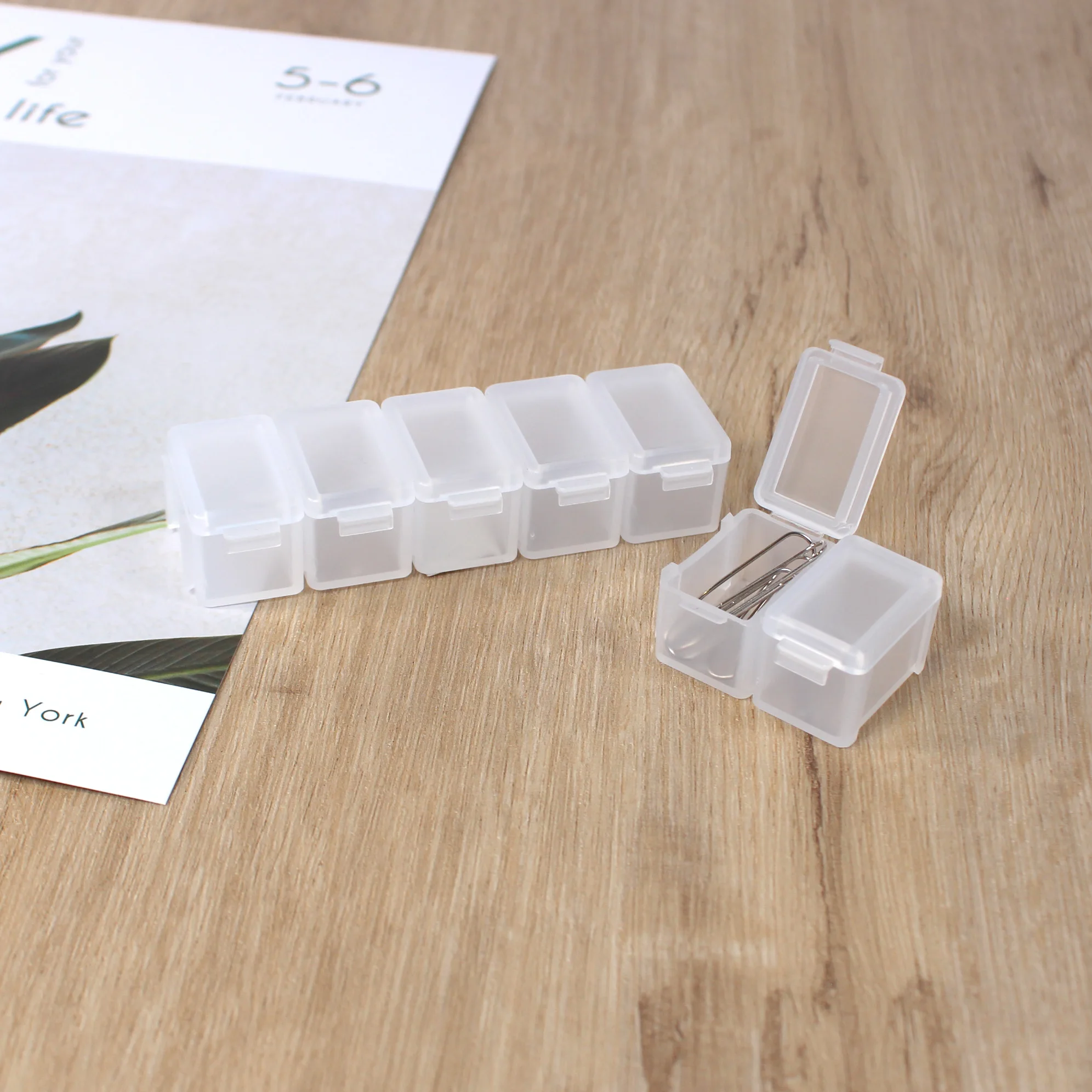 
OEM custom packaging plastic pill box once a week pill organizer travel pill storage box 7 days a week 