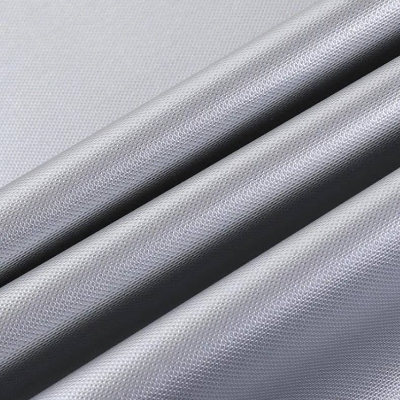 Silver PU coated cheap black oxford upf50+ waterproof shelter awning tent fabric