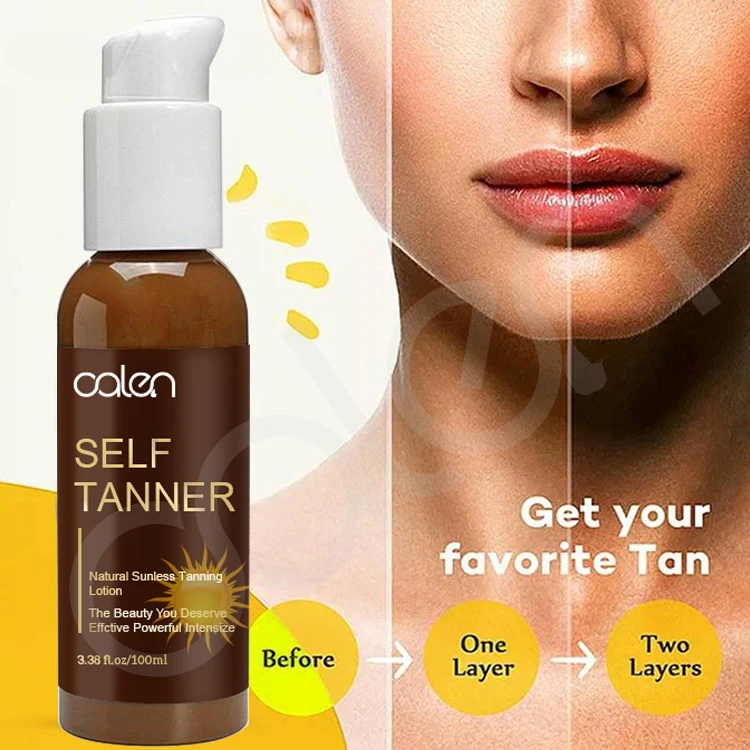 Private Label OEM Natural Glow Self Tanner Sunless Protect Bronzing Sun Organic Tanning Lotion