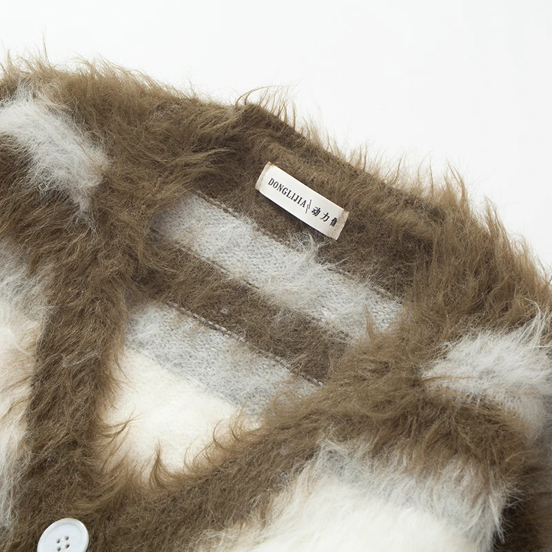 Custom Femme Plain Luxury Wool Alpaca Fleece Woman Long Sleeve Unisex Knit Mujer Cardigan for Women Sweater