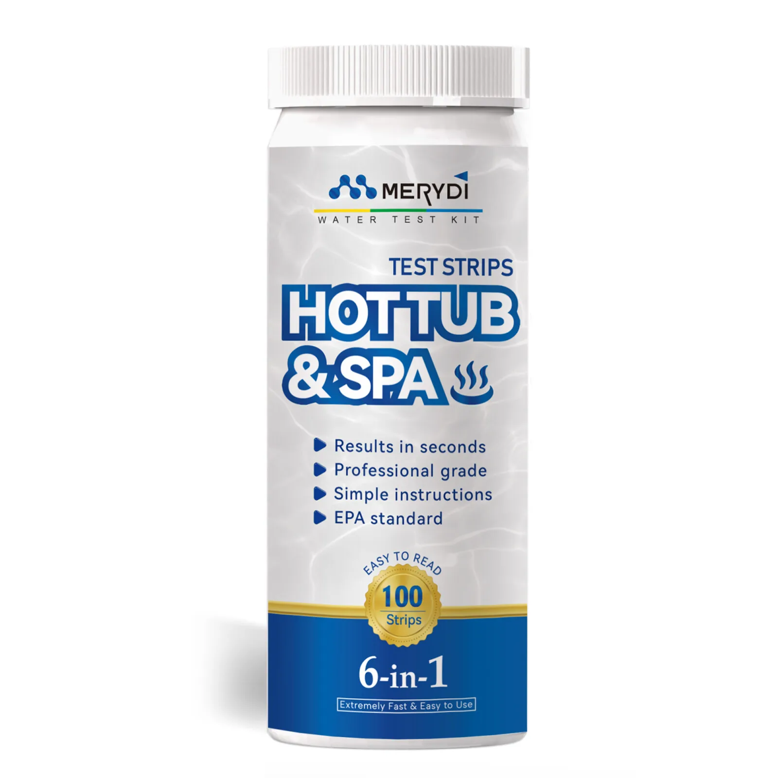 Pool Test Strips Water Chemical Testing for Hot tub and Spa Accurate Test Bromine Alkalinity pH Chlorine Hardness Cyanuric Acid