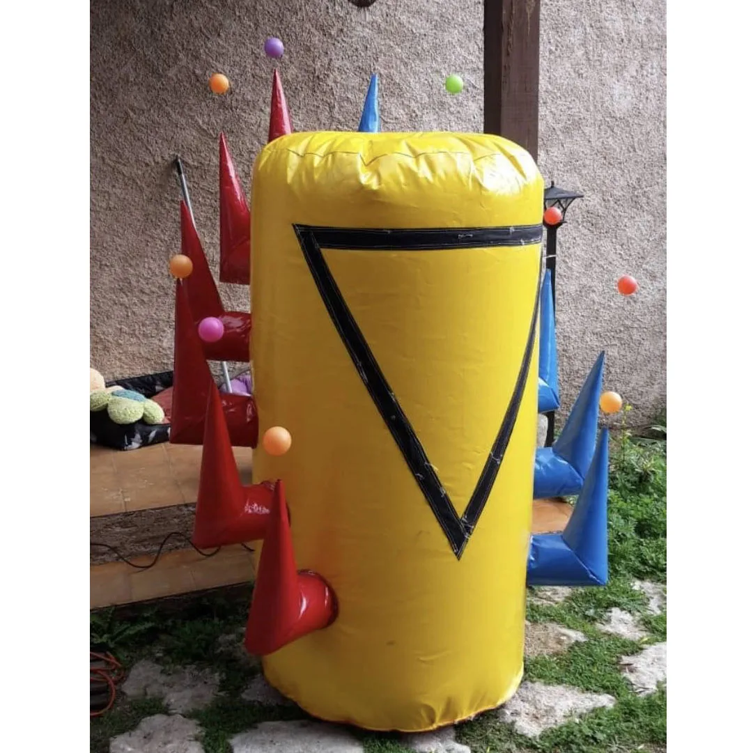 New Arrival Team Building Funny Air Juggler Inflatable Airball Challenging Game Hoverball Race Inflatable Floating Ball Game