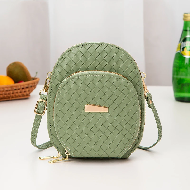 2022 new designer Products Multiple colors Vertical Durable Earphone Hole Mini Music Nylon Crossbody Bag Sling Bag for Girls