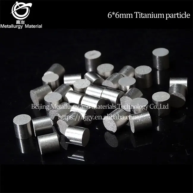 Titanium particles 99.9% 3 * 3mm 6 * 6mm coated titanium particles titanium particles for alloy addition