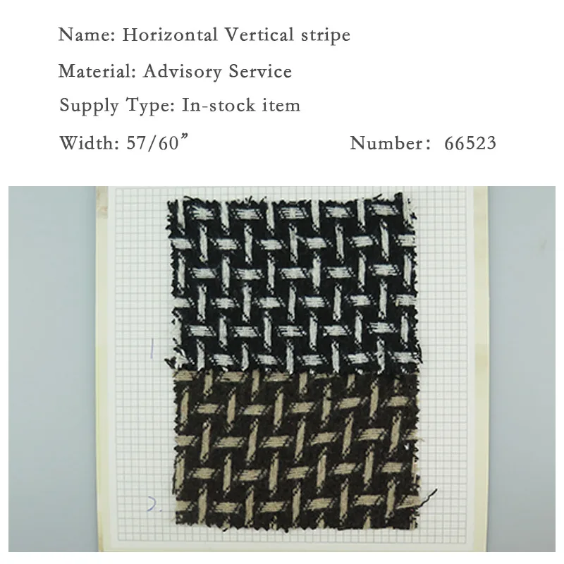 Factory direct sales wool spring autumn plaid wool fabrics clothing shoes and hats fabrics