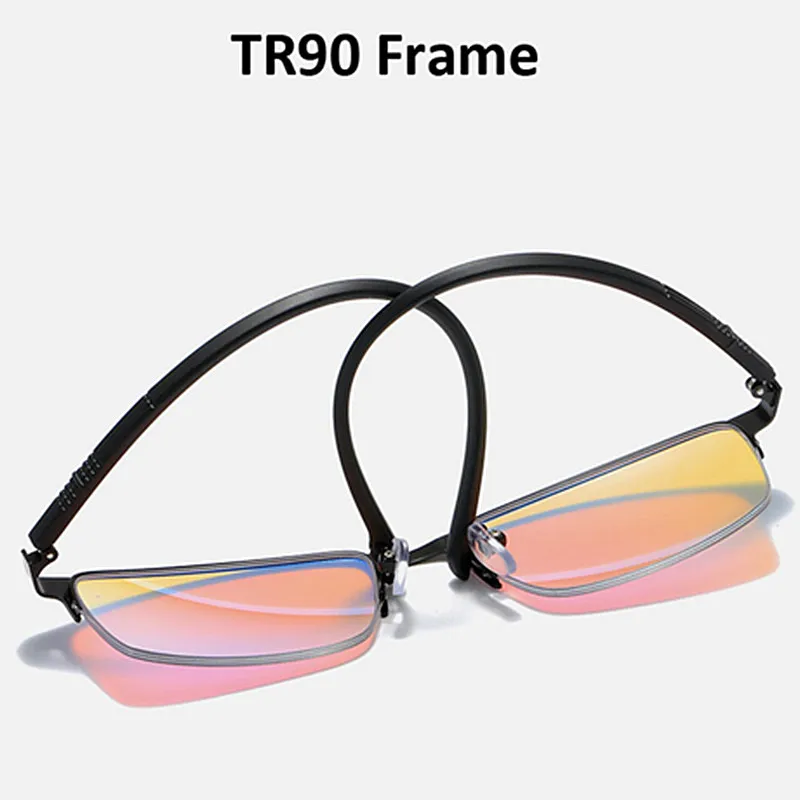 2022 Fashion TR90 Half Frame Square Glasses Red Green Color Blindness Sunglasses Colorblind Glasses For Men