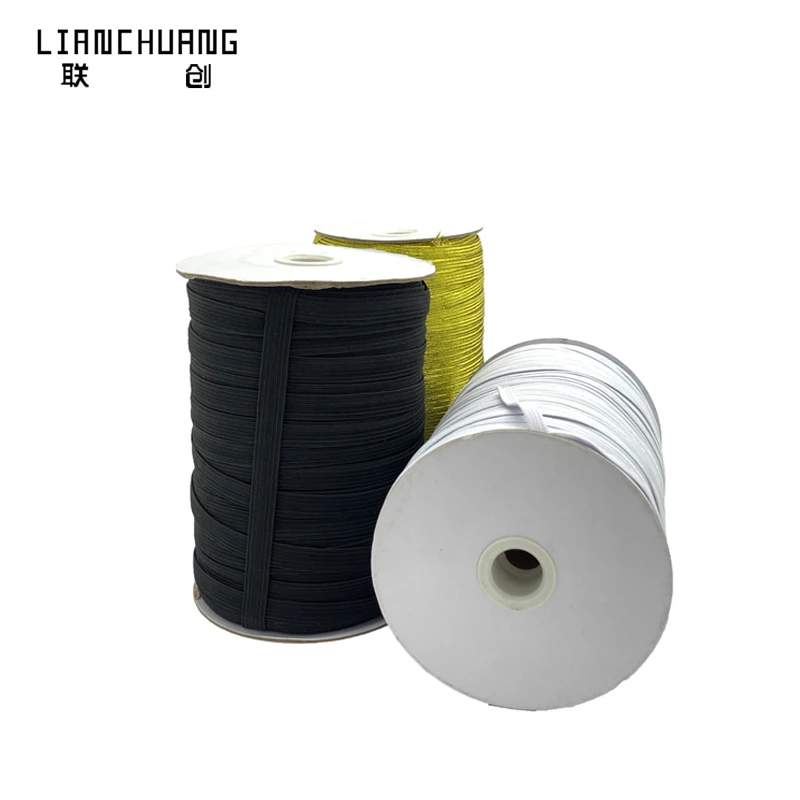 Cheap new product  6mm High tenacity knitted elastic band for clothing for hair tie