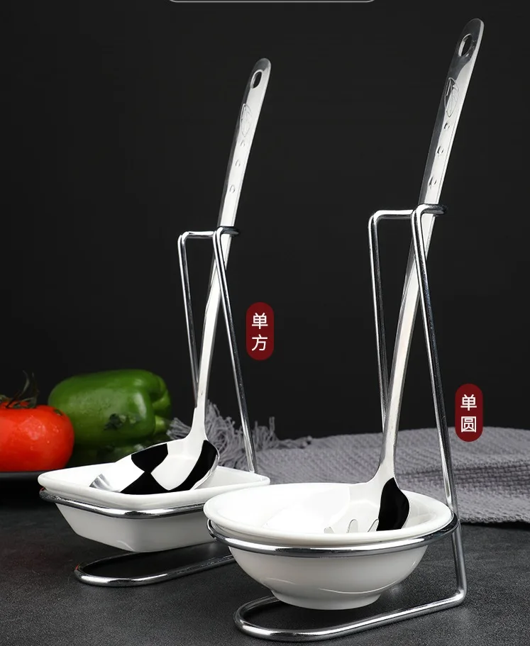 hot selling Spoon Rest Stainless Steel Pot Lid Holder Spoon Holder Lid Rest  Ladle Stand