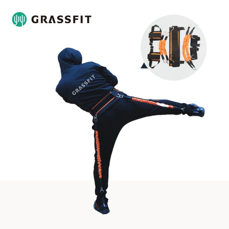 Heavy Duty Fitness Workout Leg Strength Exercise Elastic Reliable Boxing Resistance Bands Vertical Bounce Waist Trainer Suit