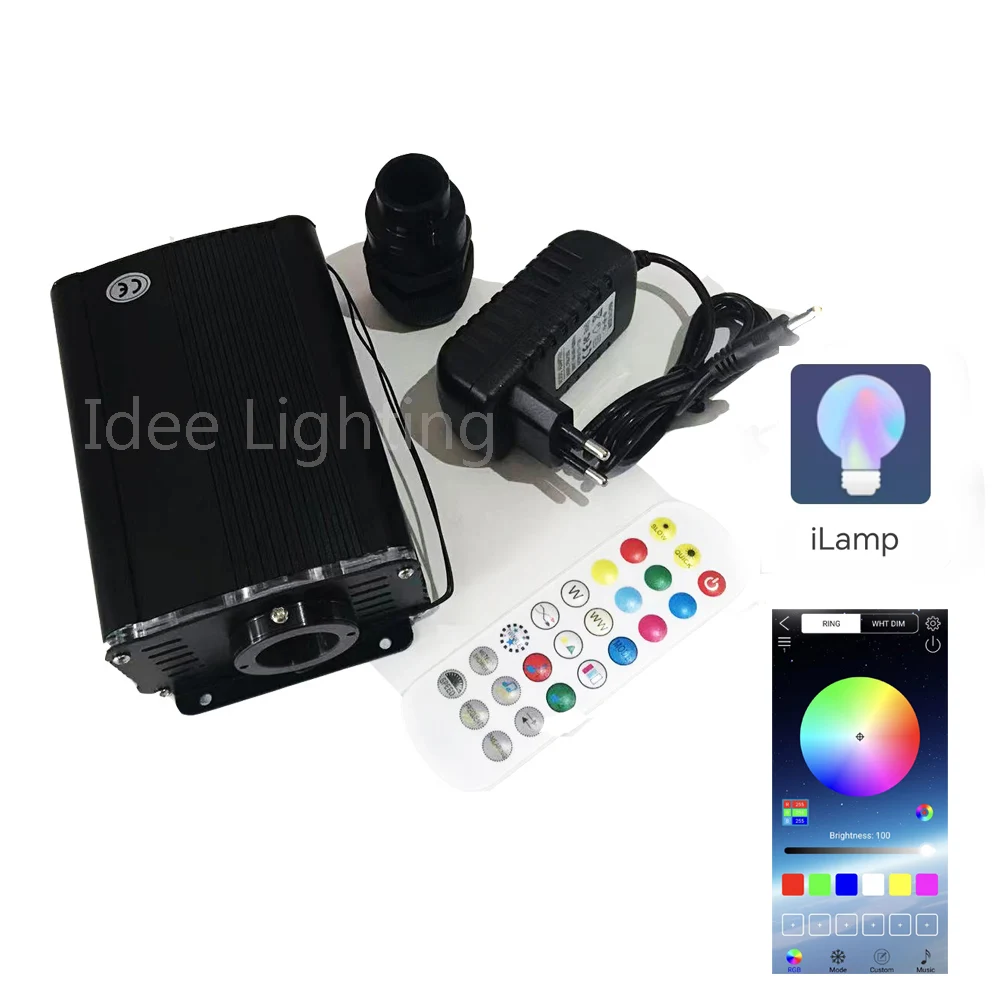 18W RGBW APP control  LED fiber optic light engine projector source with twinkle effect for starry ceiling