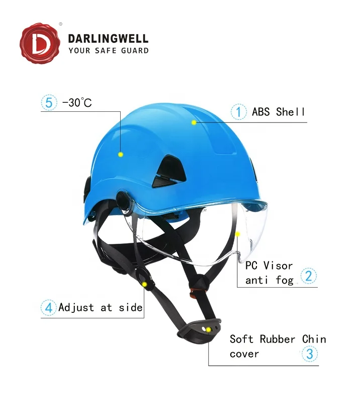 Защитное оборудование Darlingwell для рабочего шлема алофта защитный шлем Строительная твердая шляпа со светодиодной