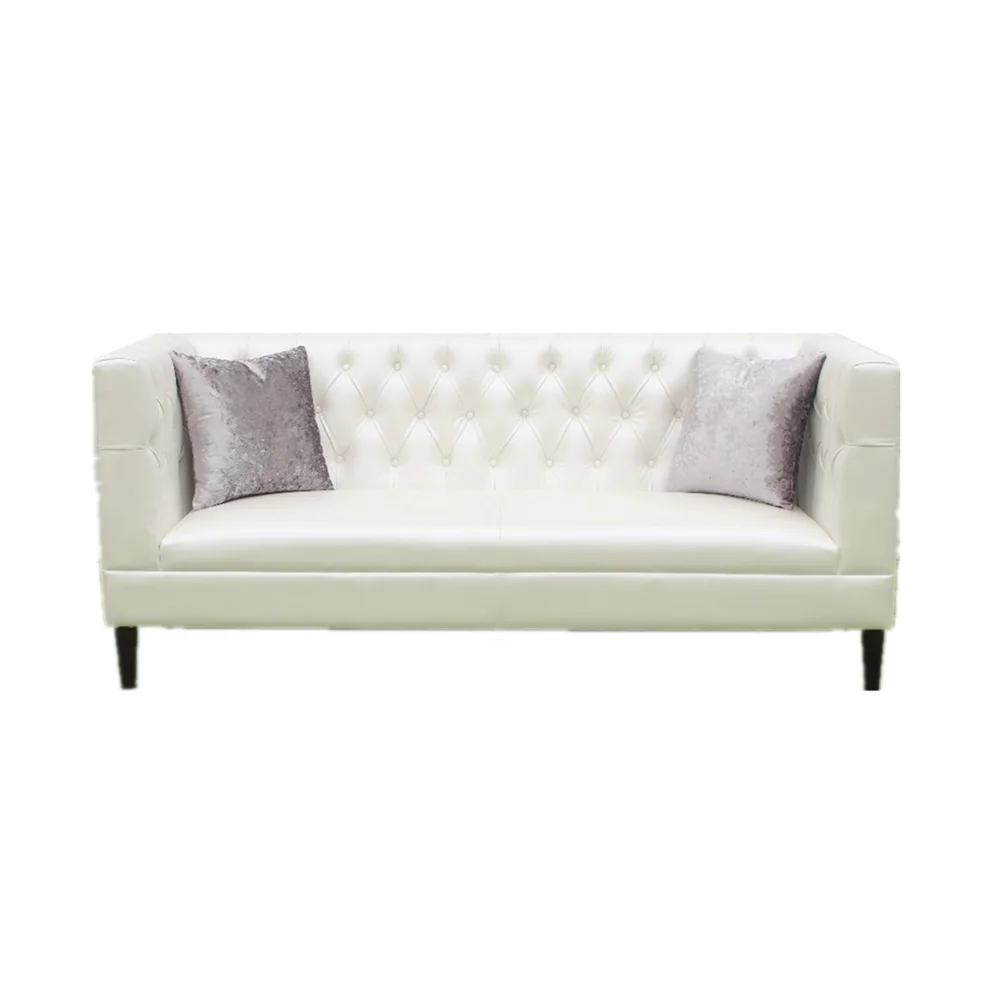 
Shanghai YiChi white imported premium PU leather restaurant lounge sofa 