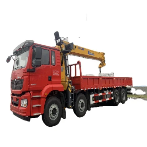 China Shacman 8 Wheels  load 16tons Wrecker Flatbed Towing Truck with 8tons Crane for Sale in Discount Price