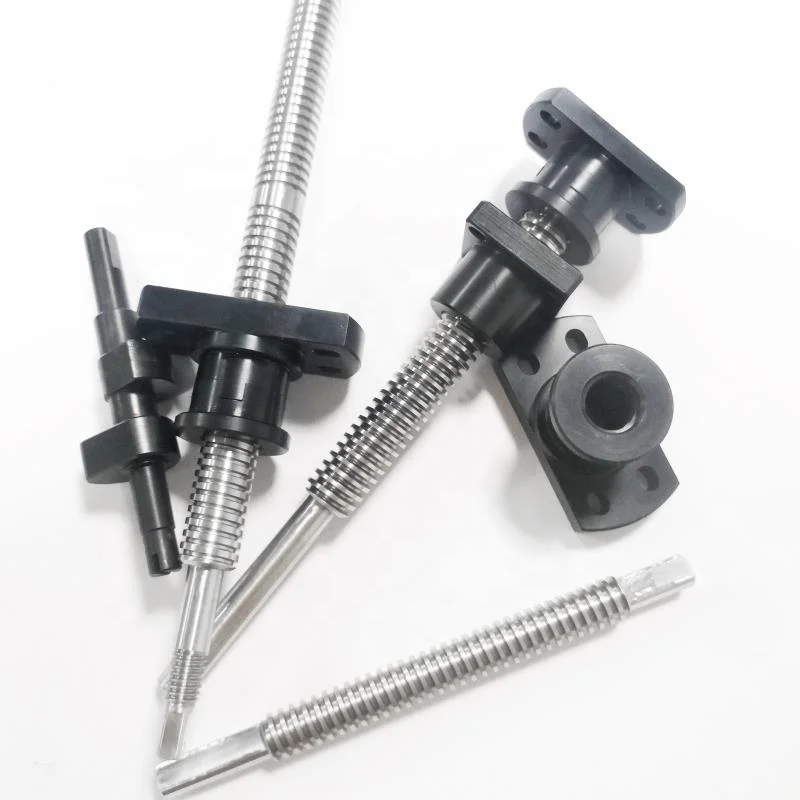 Rolled Ball Screw C7 with 1204 Flange Single Ball Nut BK 500 600 700mm BF10 End Machined CNC Origin Place