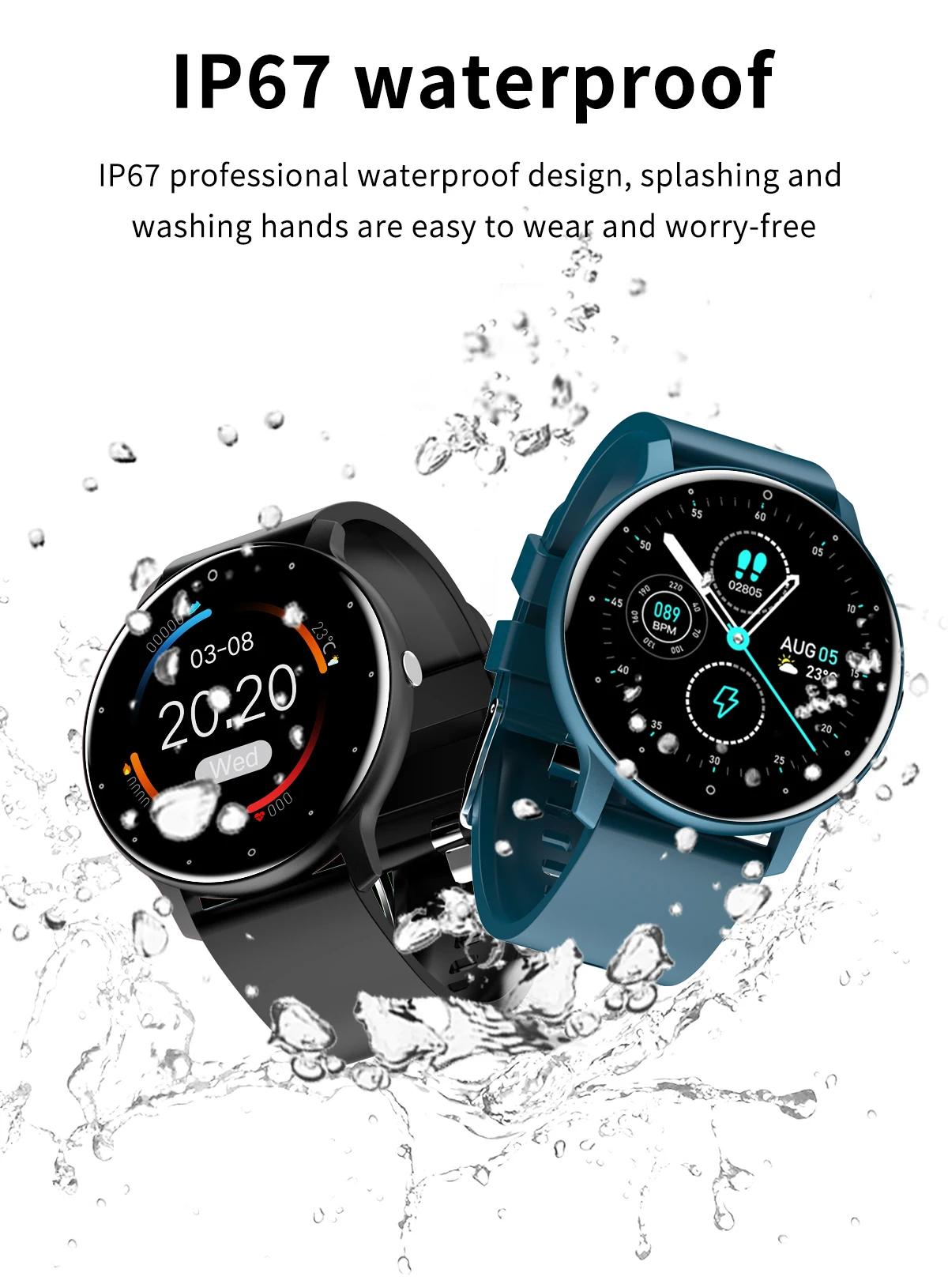 Zl02D Smartwatch Heart Rate smart bracelet ZL02D Fitness Tracker Sports Dafit APP ZLO2 Full touch smart watch ZL02