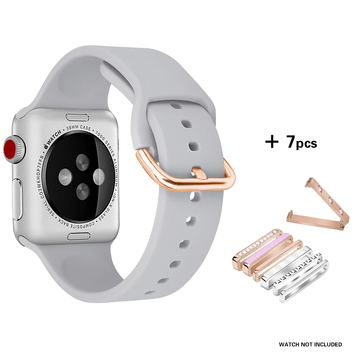 Металлическое декоративное кольцо из нержавеющей стали для ремешка Apple Watch совместимое с ремешком умных