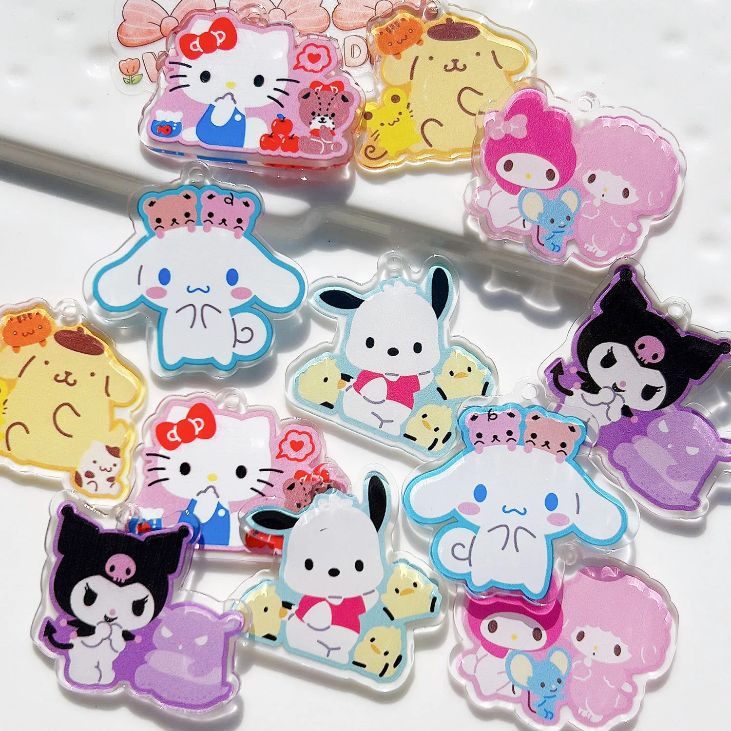 Акриловые аксессуары Sanrio из смолы оптовая продажа «сделай сам» материалы ручной работы чашка паста крем клей чехол для телефона