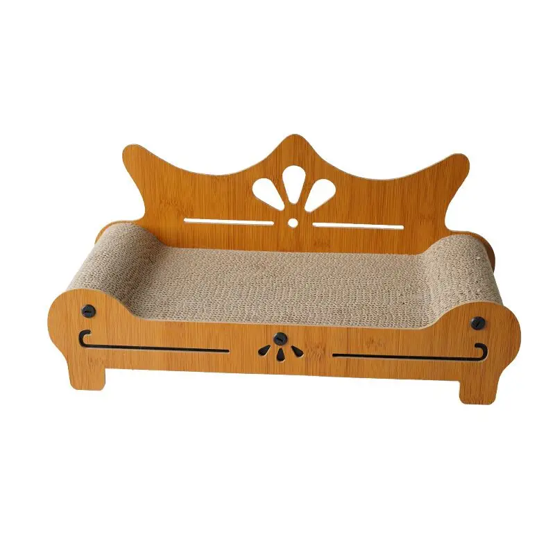 New cat scratching board pet sofa corrugated paper cat claw sharpening hot sale solid wood cat bed