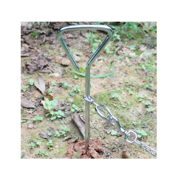 galvanized style heavy duty Tent Stake metal screw-in dog stake