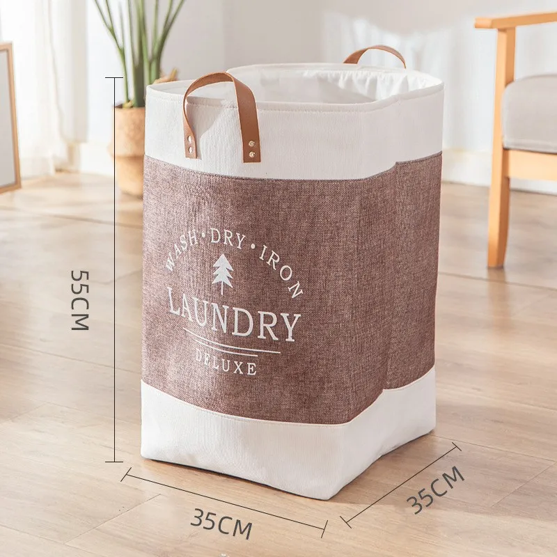 Lavinia laundry hamper bucket canvas storage basket dirty clothes basket waterproof storage basket