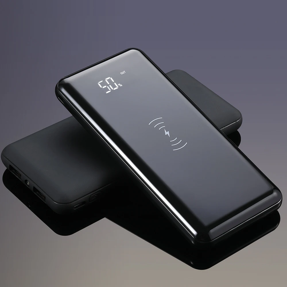 Высокое качество Заводская цена Быстрая зарядка 10000Mah беспроводной внешний аккумулятор с цифровым