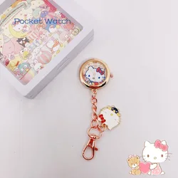 2022 new cartoon lady women Kuromi KT  children girls  pocket watch Keychain watch nurse Watch