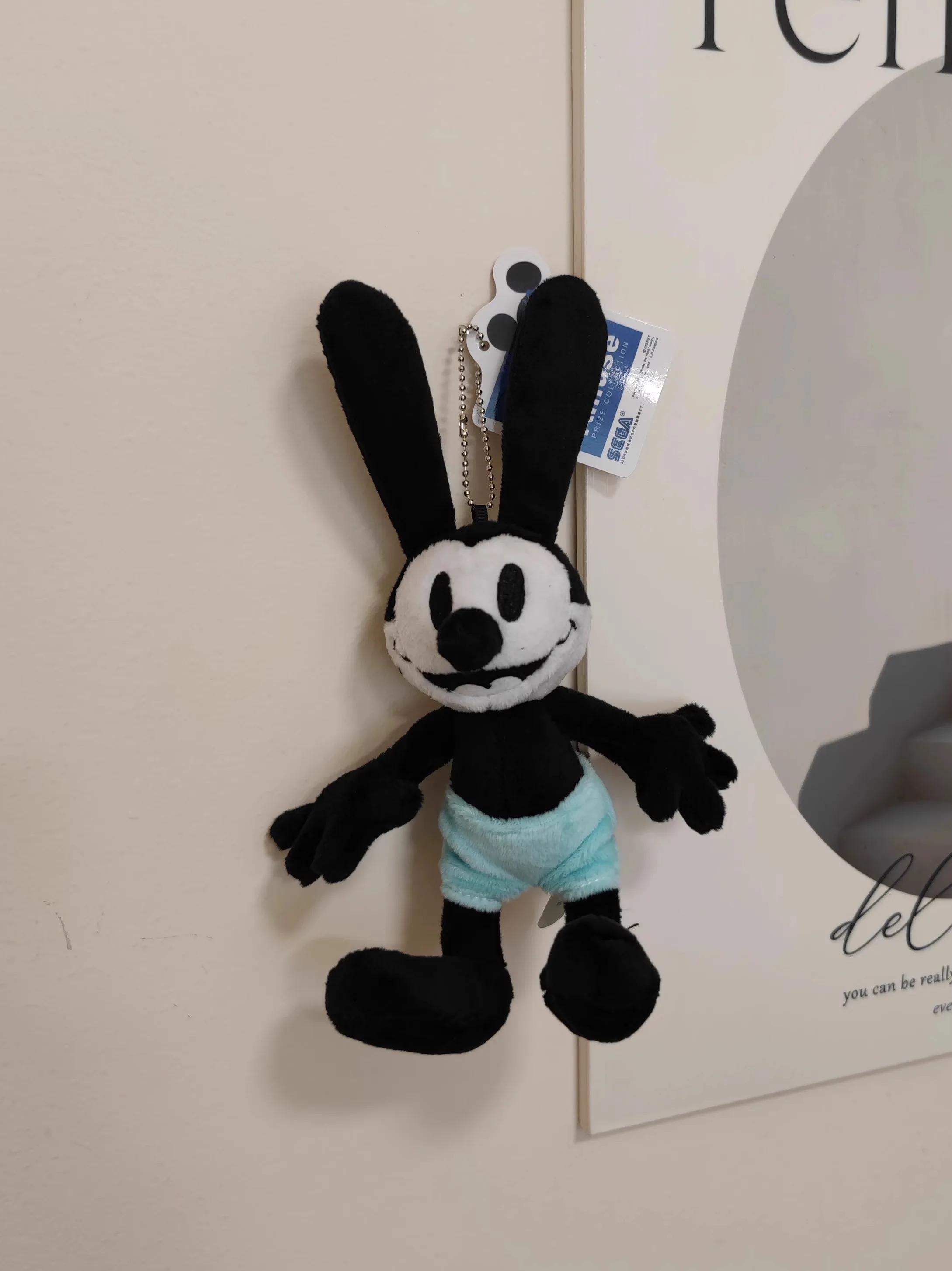 Cute Japanese Oswald Lucky Rabbit Plush Cotton Doll Pendant First Generation Mickey Bag Keychain Small Gift