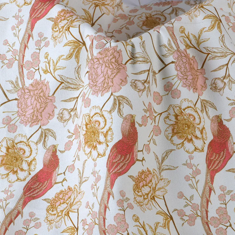 Anti-pilling 100%Cotton canvas fabric with Designer Flowers printed fabric for bed sheet in roll