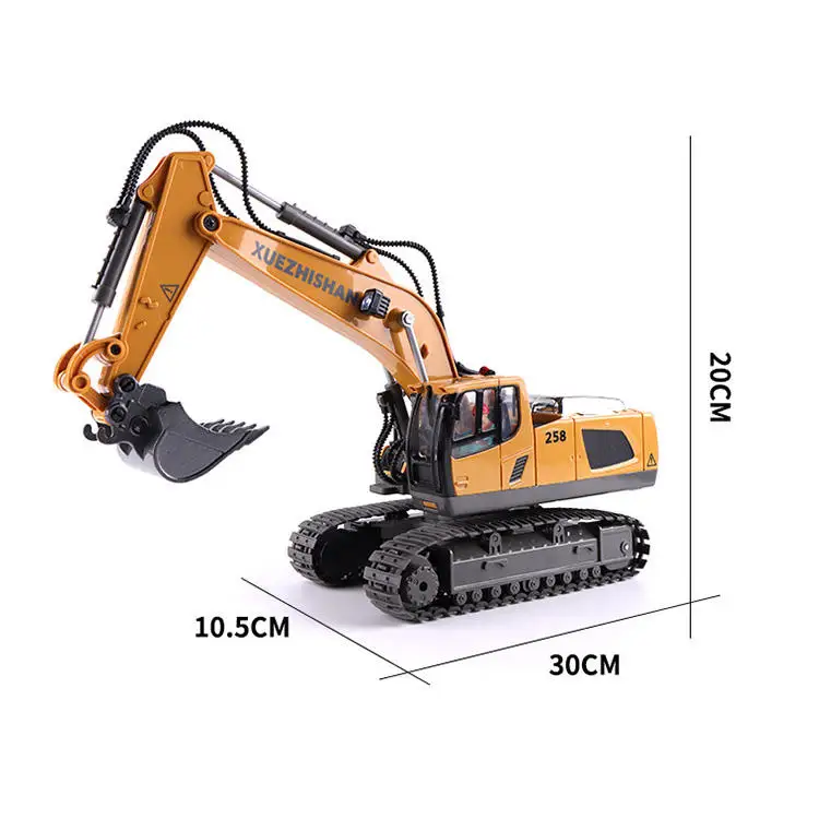 Kouyikou 1:20 Big RC Trucks Simulation 11CH Vehicle Model Hobby rc excavator with Alloy Bucket for boy