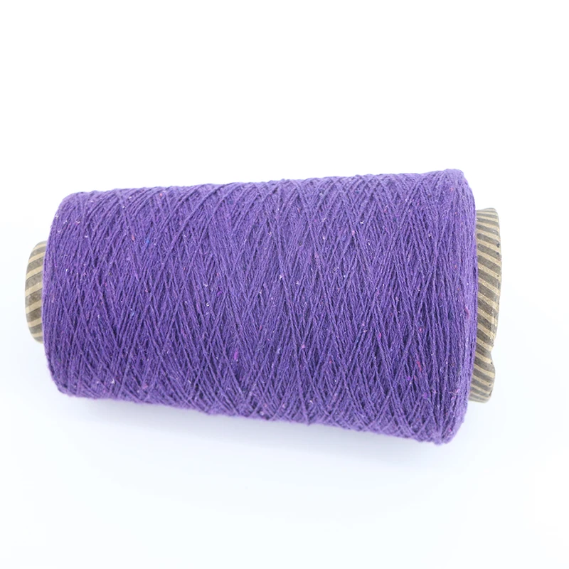 cone recycled chunky cotton polyester knitting yarn knitting machine