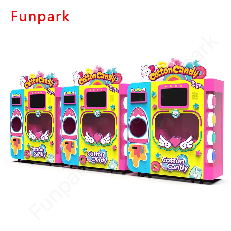 Directly Factory New Design Full Automatic Cotton Floss Candy Machine Cotton Candy Vending Machines For Small Businesses
