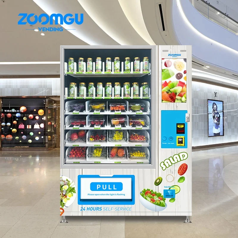 Торговый автомат Zoomgu для продуктов питания и напитков с сертификатом ce торговый салата из свежих