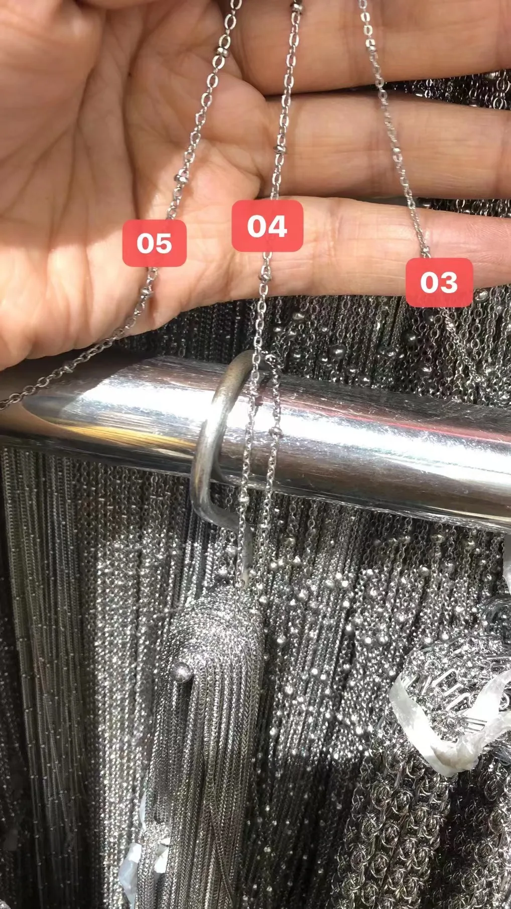 Wholesale stainless steel chain cable chain 250SF with ball 4mm for Jewelry