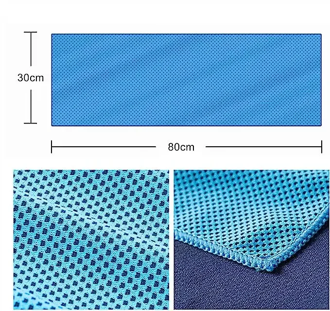 Quick dry instant cool microfiber cooling gym towels with logo custom sport towels for neck and face for gym sweat towels custom