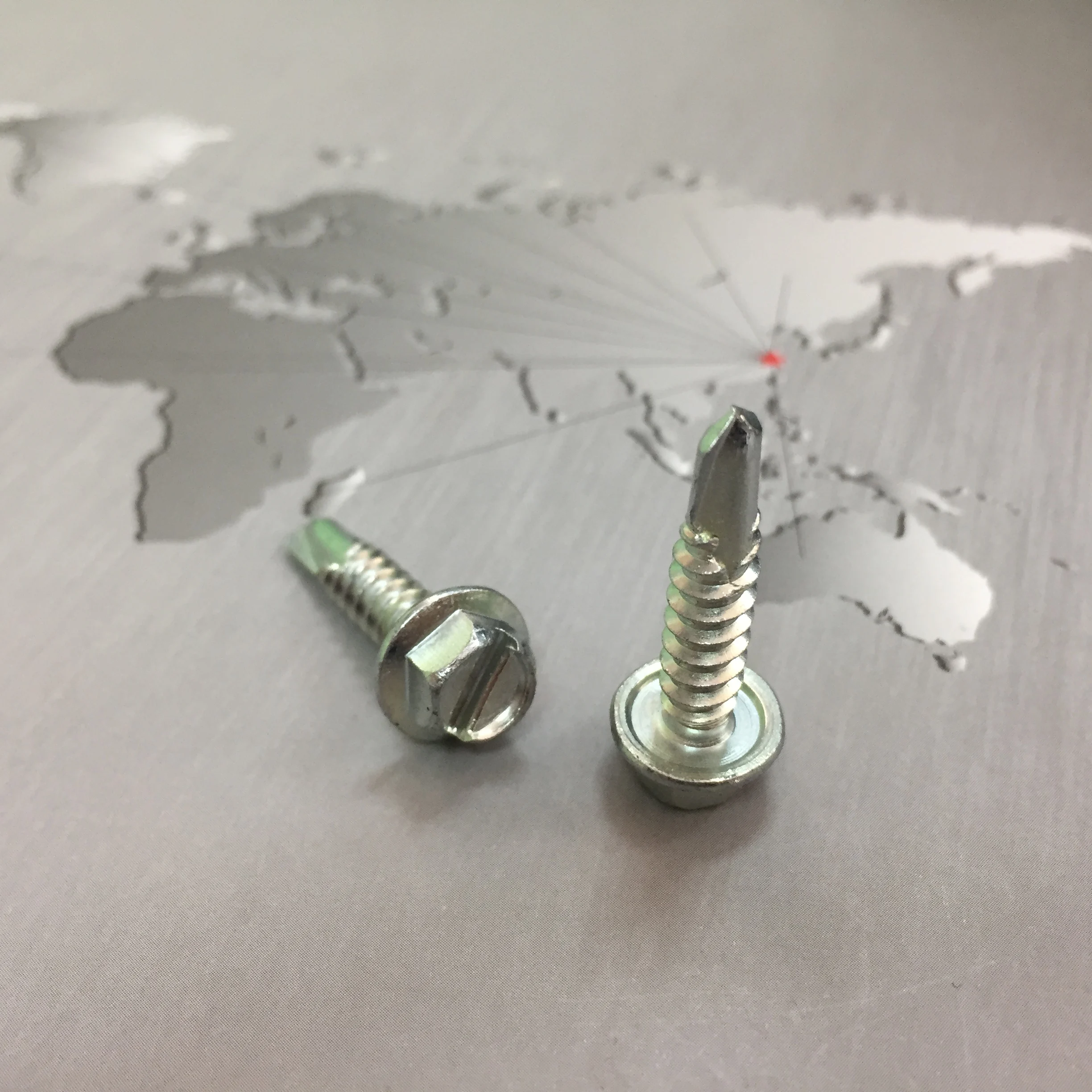 hex flange head self drilling screw for woodworking cheap price zinc plated self drilling screw