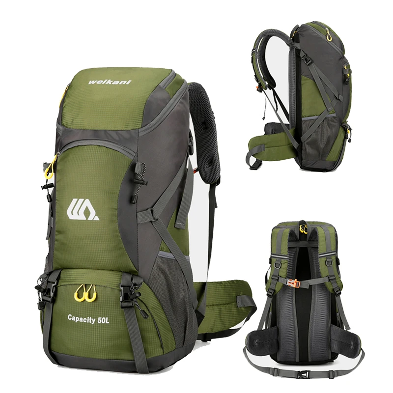 Новый дизайн рюкзака 50 л нейлоновый Горный рюкзак сумки для улицы путешествия водонепроницаемый походный