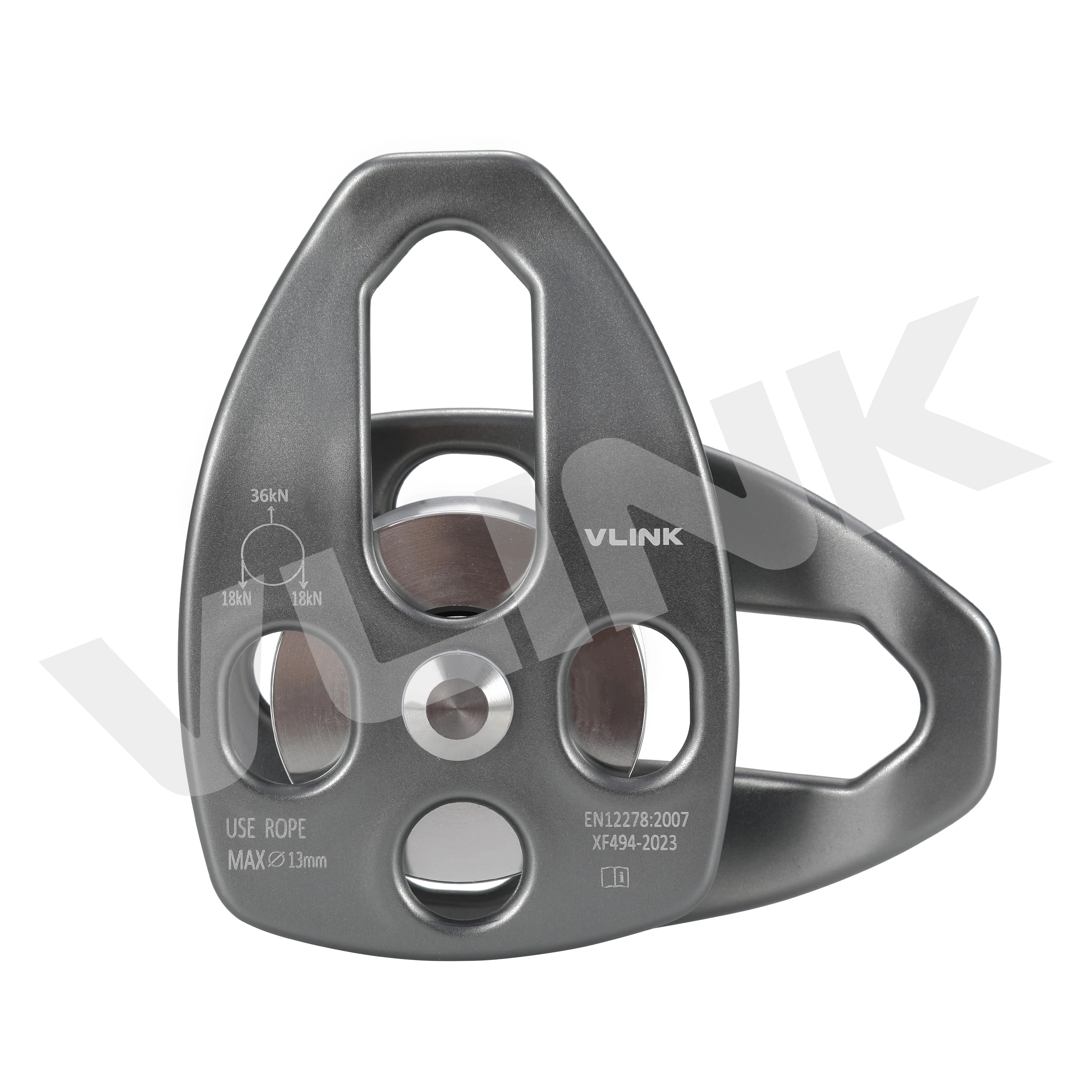 Rescue Aluminum Ball Bearing Large Single Pulley for Climbing