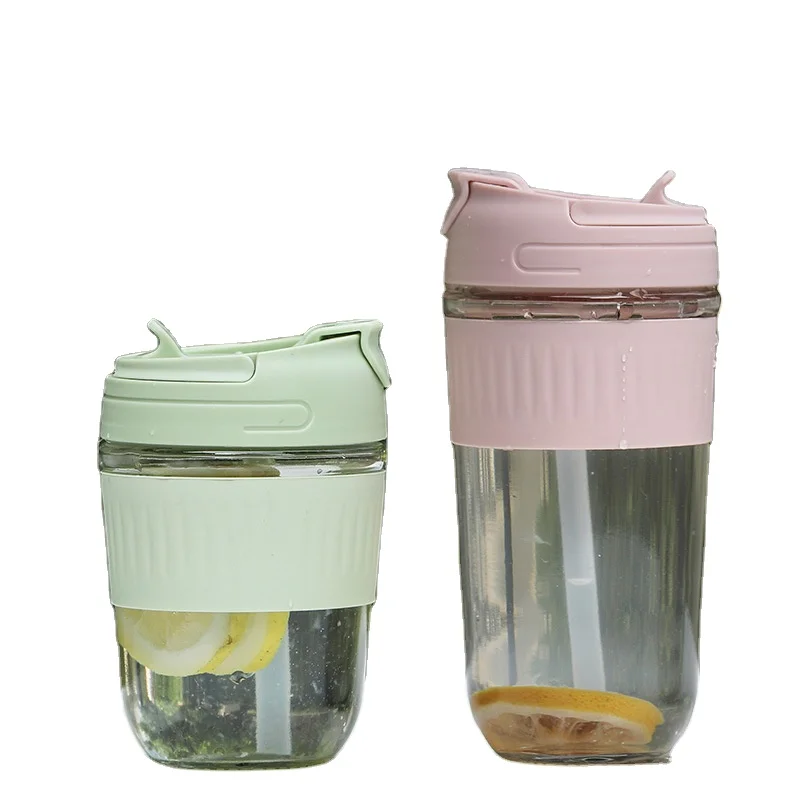 2023 new Factory Produced custom cute Drinking Coffee Tea mug Juice glass sport water Bottle with Lids and Straw