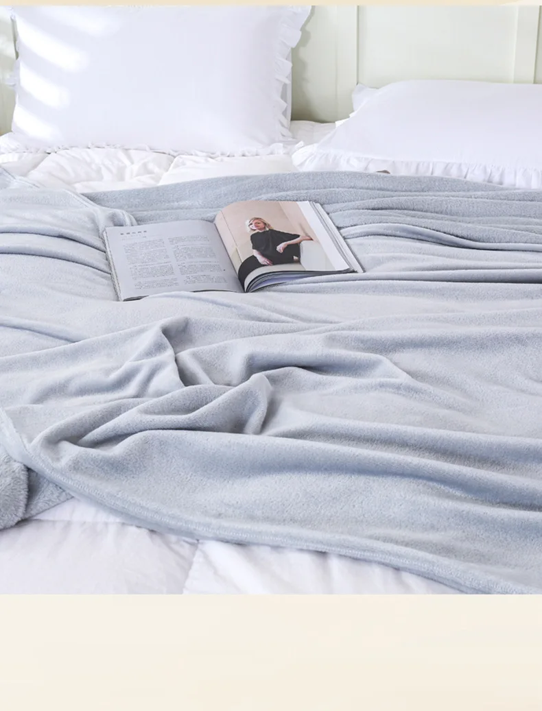 Fleece Throw Blanket for Couch Grey - Lightweight Plush Fuzzy Cozy Soft Blankets and Throws for Sofa