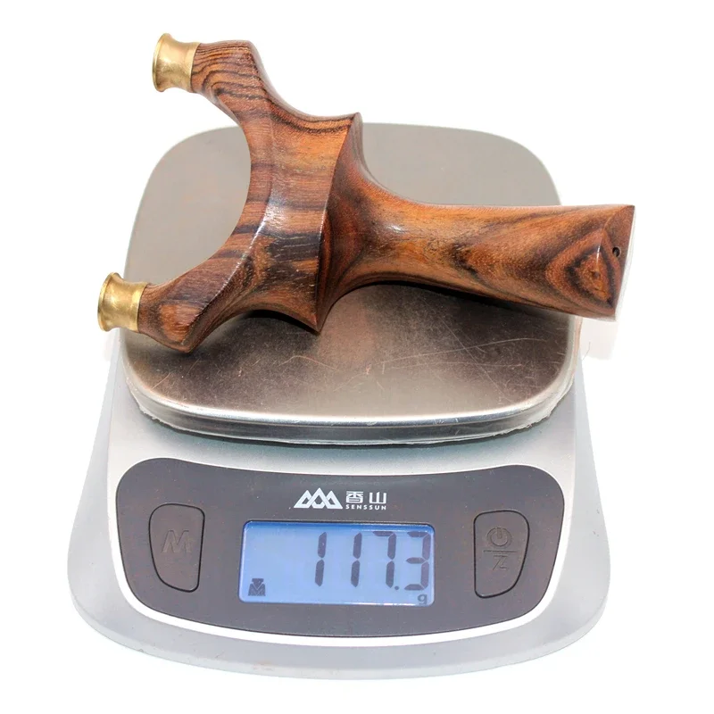Sandalwood Quick Press Slingshot For Free Binding Feeling Wang Outdoor Competitive Hunting Slingshot Copper Headed Slingshot